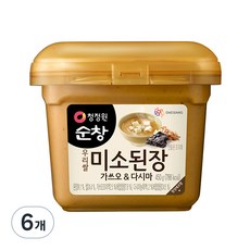 대상 청정원 미소된장 가쓰오&다시마, 450g, 6개