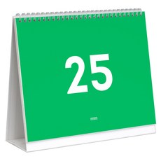 루카랩 2025년 MMM 미디움 데스크 캘린더, 그린, 1개