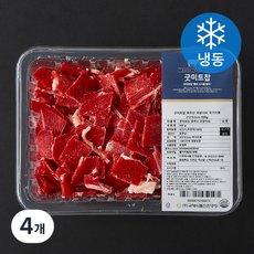 굿미트찹 호주산 우앞다리 국거리용 3 x 2 x 0.3 cm (냉동), 500g, 4개