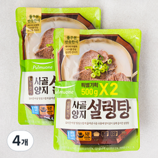 풀무원 반듯한식 사골양지 설렁탕, 500g, 4개