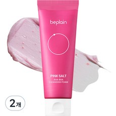 [비건뷰티] 비플레인 핑크솔트 아하 바하 클렌징폼, 120ml, 2개