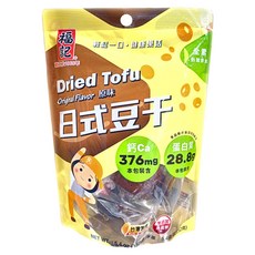 福記 日式素豆干 原味, 非基因改造黃豆製造, 純素休閒零嘴, 152g, 1袋