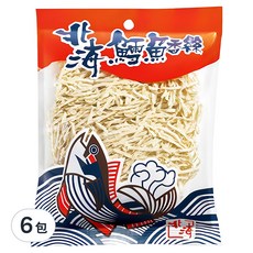 北海 鱈魚香絲, 味道鮮美, 休閒零嘴最佳良伴, 103g, 6包