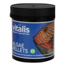 vitalis AQUATIC NUTRITION 綠藻顆粒飼料, 1mm顆粒, 適用於各類草食性魚種, 120g, 1罐