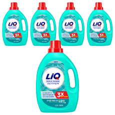 리큐 진한겔 딥클린 트리플파워 일반용 액상세제 본품, 3.5L, 5개