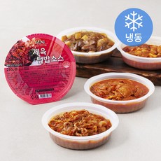 매콤 덮밥소스 오돌뼈 210g + 매콤 히로미찌찜닭 250g + 치즈불닭 210g + 제육 210g (냉동), 1세트
