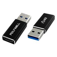 POLYWELL 寶利威爾 USB3.0 Gen2 Type-A轉Type-C轉接頭, PW15-T02-A021, 1個