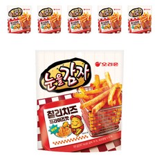 오리온 눈을감자 칠리치즈 프라이즈 스낵, 56g, 6개