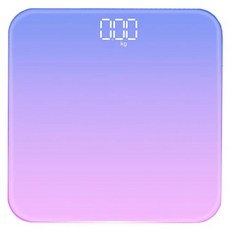 LED漸層體重計, 鋼化玻璃材質, 0.2-180公斤承重, 26*26*2公分尺寸, 漸層紫, A166, 1個