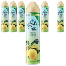 그레이드 에어 스프레이형 실내 공기탈취 방향제 프레쉬한 레몬향, 320ml, 6개