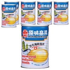 牛頭牌 原味高湯 昆布海鮮風味, 萃取昆布鮮甜滋味, 搭配柴魚精華與洋蔥香氣, 411ml, 6罐