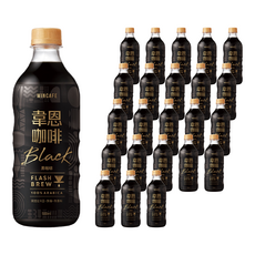 黑松 韋恩咖啡 Flash Brew 閃萃黑咖啡, 阿拉比卡, 無糖, 無香料, 500ml, 24瓶