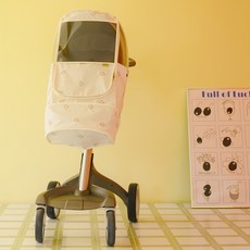 오맘 곰자수 디럭스 절충형 유모차방풍커버, 아이보리, 1개
