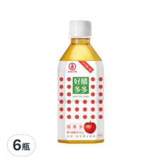 工研 好醋多多 蘋果多, 含15%以上果汁, 添加益生菌和蜂蜜, 350ml, 6瓶