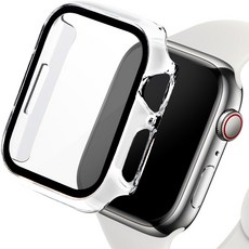 아이몰 애플워치 9H 강화유리 풀커버 프레임 케이스, 투명