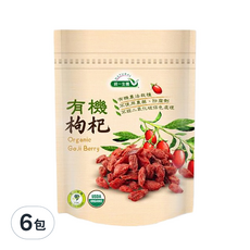 統一生機 有機枸杞袋裝, 150g, 6包
