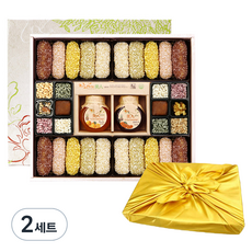 제주 액상차 고향 한과 혼합선물 + 보자기 세트, 650g, 2세트
