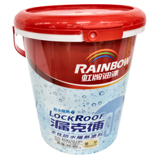 RAINBOW 虹牌油漆 424 漏克補水性防水塗料 象牙色 3785ml 防水隔熱, 1桶
