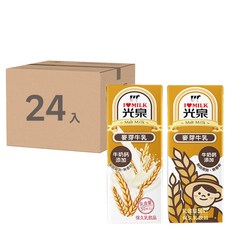 光泉 麥芽牛乳, 牛奶鈣添加，乳含量50%以上, 200ml, 24入