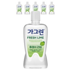 가그린 후레쉬 라임 구강청결제, 750ml, 6개