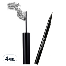 MACQUEEN 防水筆眼線筆 NO1 深黑 + 緊身 Poten 顏色, 4組, 瘦Poten項圈6.5g
