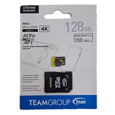 TEAMGROUP 十銓 128GB 快閃記憶卡 PRO+ MICRO SDXC UHS-I 附轉卡, 1個