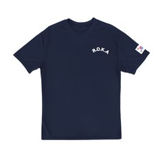 WhoArmy 男女通用Cool Dry ROKA羅卡短袖T恤, 海軍藍