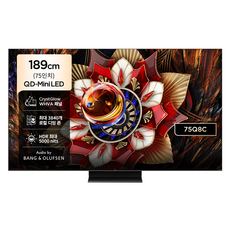 TCL 4K QD Mini LED 스마트 TV, 189cm(75인치), 75Q8C, 스탠드형, 방문설치