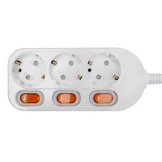 閃電便攜式多抽頭插座省電型獨立開關3端口WI-MC21633, 5m, 1個