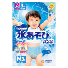 滿意寶寶日本版 玩水褲 男童用 6~12kg, M, 3片