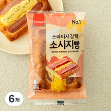삼립 스파이시 갈릭 소시지빵, 85g, 6개, 1개입 85g, 6개, 1개입