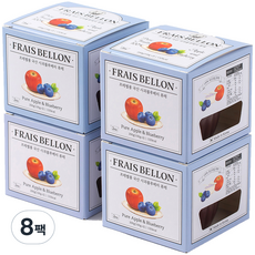 프레벨롱 국산 과일퓨레 4팩, 사과+블루베리, 200g, 8개