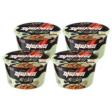 짜파게티 더 블랙 큰사발면 90g, 4개