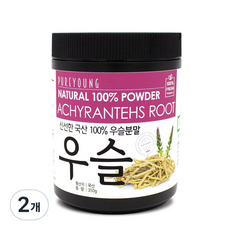  퓨어영 우슬 분말 가루 쇠무릎뿌리, 2개, 350g 