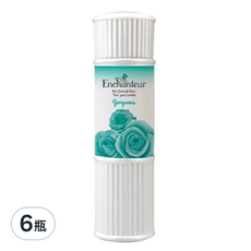 Enchanteur 艾詩 香氛爽身粉 玫瑰晚香玉 藍色 200g 6瓶組, 持久乾爽 浪漫香氛, 6瓶