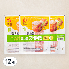 백설 햄스빌 굿베이컨, 110g, 12개