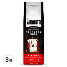 비알레띠 페르페토 분쇄 커피 클라시코, 모카포트, 250g, 3개