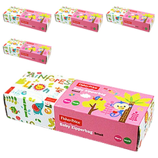 Fisher-Price 費雪 寶寶專用抗菌拉鍊袋 小號 14x15cm, S, 5盒