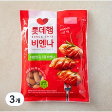롯데햄 롯데비엔나 (냉장), 500g, 3개