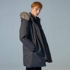블루라운지마에스트로 남성용 폭스퍼 탈부착 헤비 구스 다운점퍼