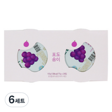 에코맘의산골이유식 유아용 산골푸딩 2p, 포도송이, 150g, 6세트