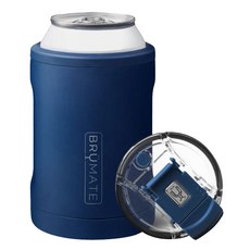 BRUMATE DUO 二合一飲料鋁罐保溫保冰杯, 適用12oz鋁罐, 三層不鏽鋼, 保溫12小時/保冰24小時, 100%防漏設計, 啞光藍, 355ml, 1個