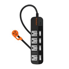 PowerSync 群加 3P 5開4插加大間距高溫斷電延長線，1.8m，獨立開關，防塵蓋設計，台灣BSMI認證, 1個
