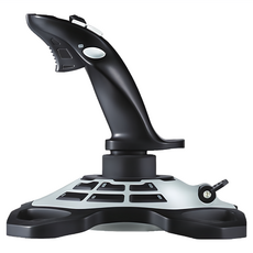 Logitech G 羅技G EXTREME 3D Pro 閃靈汰翼 遊戲搖桿, 扭轉手柄設計, 12個可編程按鈕, 8向帽開關, 重型底座, JU0024, 黑色, 1個