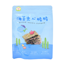 NATURMI 幸福米寶 海苔夾心脆脆, 紫米原味, 非油炸, 無化學添加, 全素, 30g, 1包