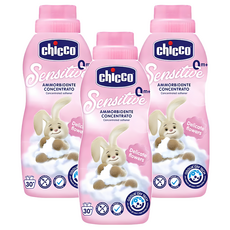 Chicco 超濃縮嬰兒衣物柔軟精，精緻花香，750mL, 3瓶