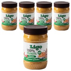 리고 100% 땅콩버터 청키, 453g, 5개 5개, 453g