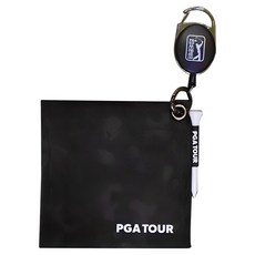 Pga Tour 迷彩高爾夫伸縮清潔毛巾 21PTACL, 黑色, 1個