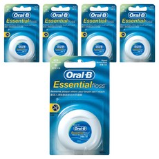 Oral-B 歐樂B 薄荷微蠟牙線, 50m, 1個裝, 5個