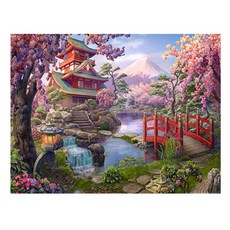 鑽石畫 小橋流水 Set 1，尺寸30*40，14歲以上適用, 1個
